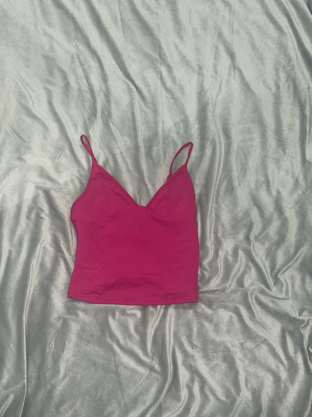 Garage Hot Pink V-Neck Cami with Thin Straps